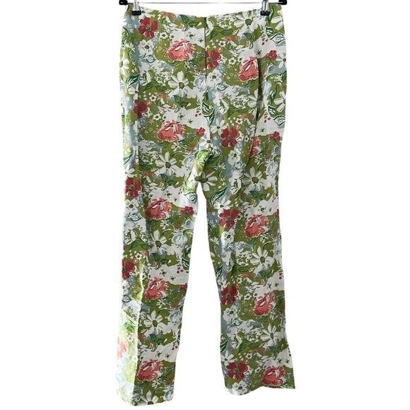 REFORMATION Pinegrove High Rise Linen Pants in Summer Of Love Floral Print Sz 10 - Picture 3 of 5